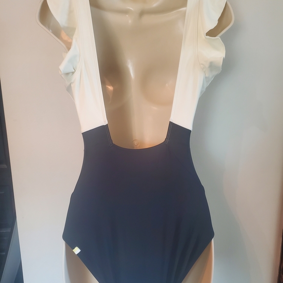 Summersalt Black And White Ruffle Swimsuit - Picture 3 of 3